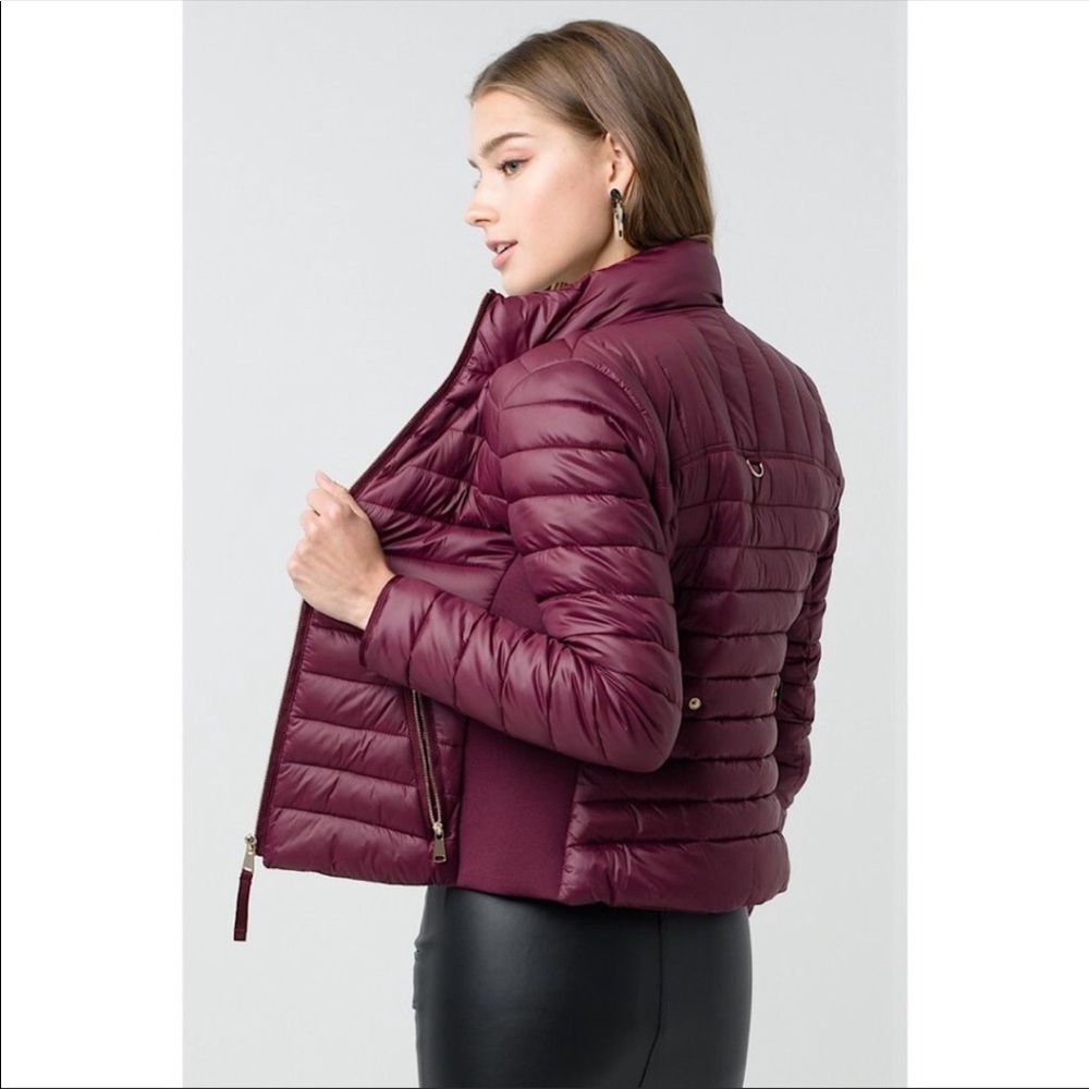 Lightweight Wine Puffer Jacket